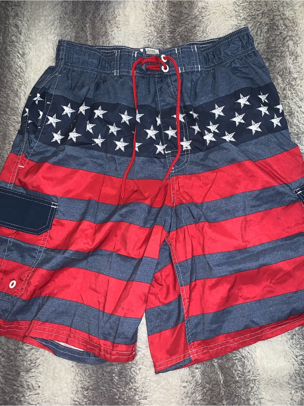 Beverly Hills Polo Club American Flag Men's Swim Shorts